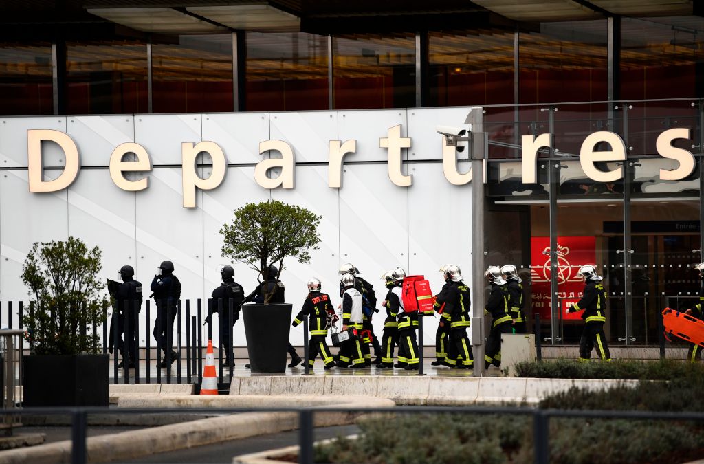 Paris airport evacuated after man shot dead while grabbing soldier's gun