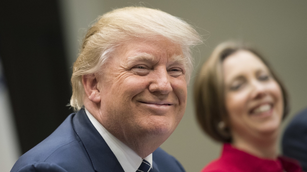 President Trump holds a National Economic Council listening session with the CEOs of small and community banks at the White House on Thursday