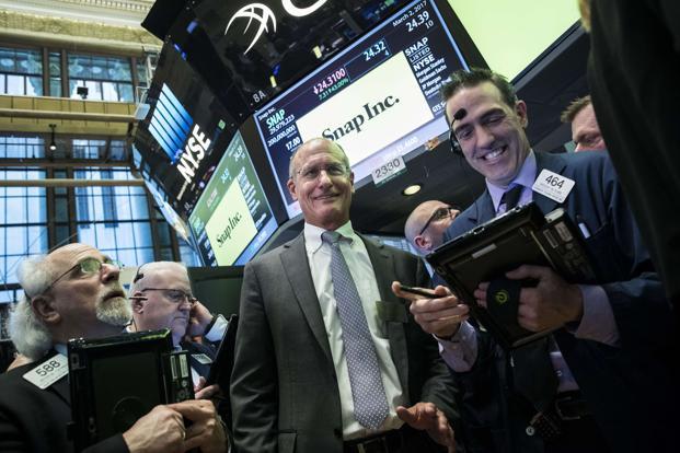 Snap Inc. shares opened at 24 dollars per share on the NYSE