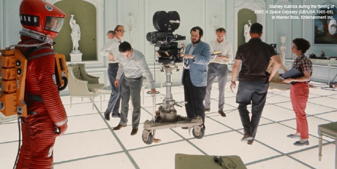 Stanley Kubrick filming'2001 A Space Odyssey