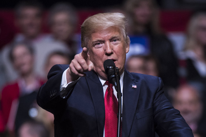 The Washington Post via Getty Images
President Donald Trump speaks during a campaign rally in Nashville TN on Wednesday March. 15 2017