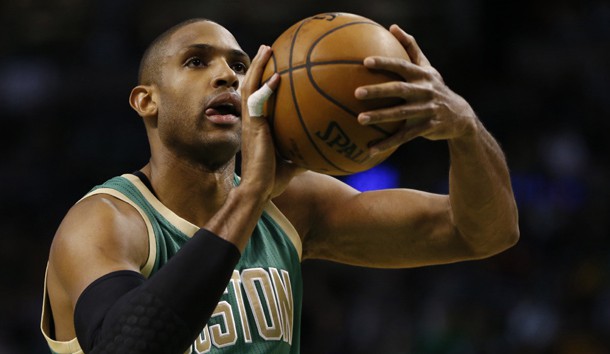 Mar 15 2017 Boston MA USA Boston Celtics forward Al Horford prepares to take a shot during the third quarter against the Minnesota Timberwolves at TD Garden. The Boston Celtics won 117-104. Mandatory Credit Greg M. Cooper-USA TODAY Sports