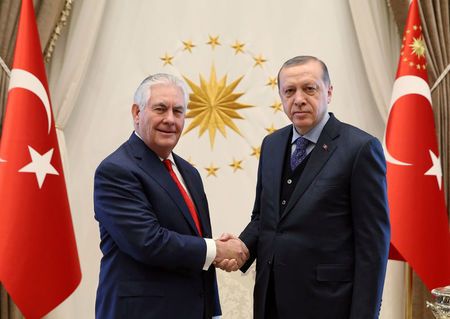 Turkish President Erdogan meets with U.S. Secretary of State Tillerson in Ankara