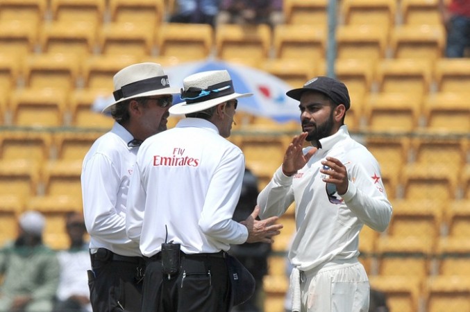 Virat Kohli India vs Australia second Test DRS Nigel Llong Steve Smith