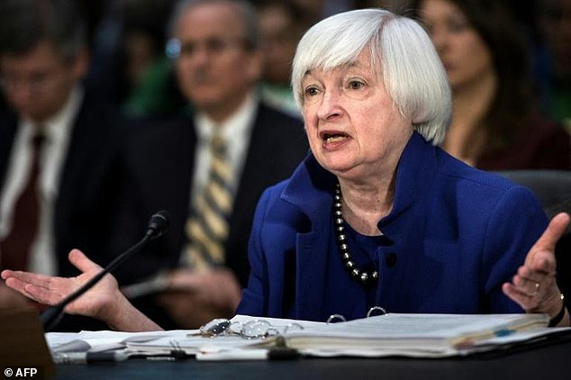 Federal Reserve Board Chairwoman Janet Yellen seen in February 2017 defended the Fed's performance saying it has not been too slow to raise the benchmark lending rates given the tepid recovery and sluggish inflation