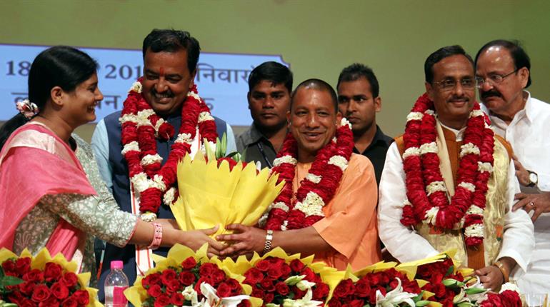 Yogi Adityanath sworn in as Uttar Pradesh chief minister promises to work without discrimination