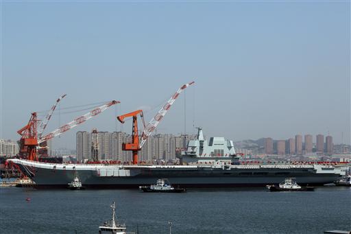 China launches first domestically-built aircraft carrier