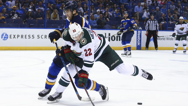 Blues take 3-0 series lead over Wild