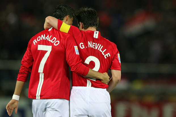 Cristiano Ronaldo and Gary Neville