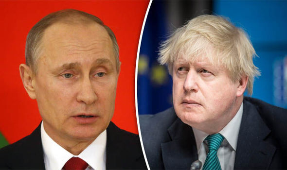 Boris Johnson and Vladimir Putin