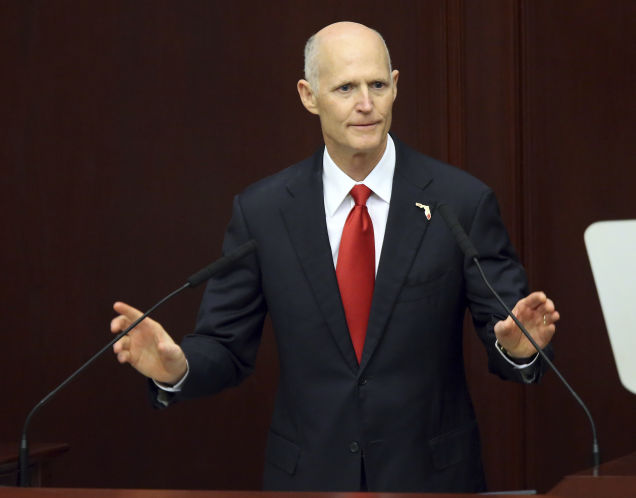 Gov. Rick Scott brought up state taxes during a roundtable