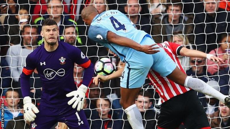 Man City up to third with win at Southampton