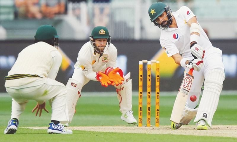 Misbah captured while playing one of his effortless shots — File