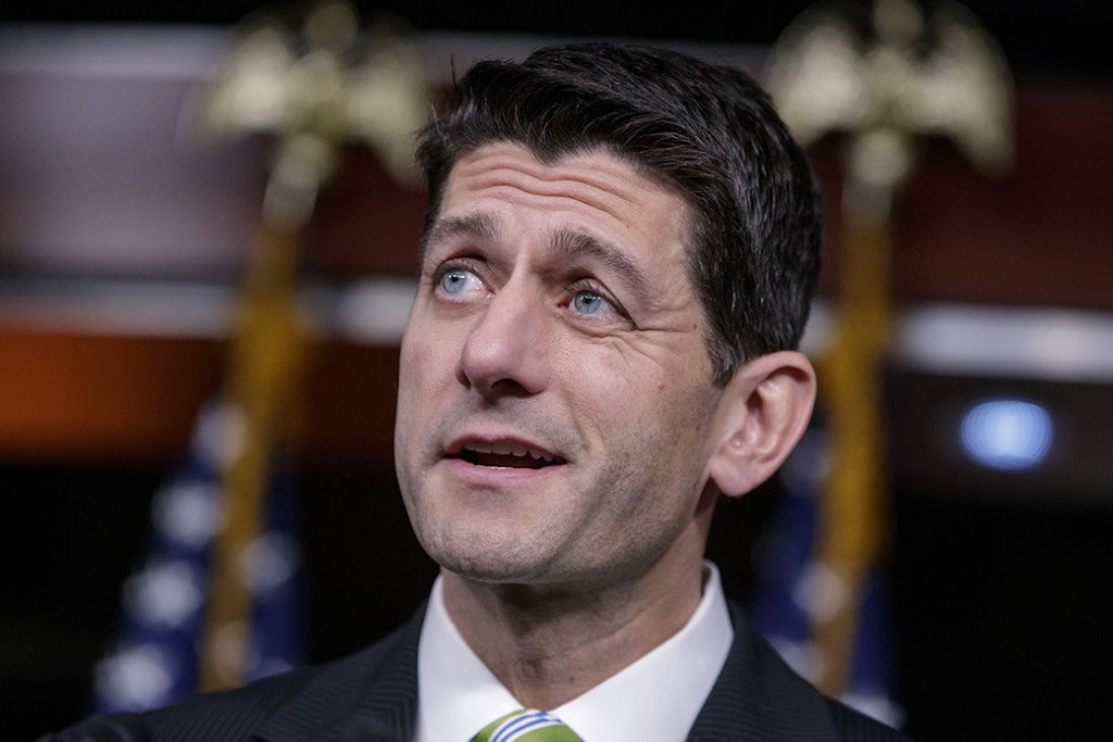 House Speaker Paul Ryan announces that he is abruptly pulling the troubled American Health Care Act off the House floor at the Capitol in Washington