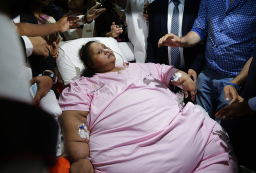 325 kilograms lighter Egyptian woman leaves India