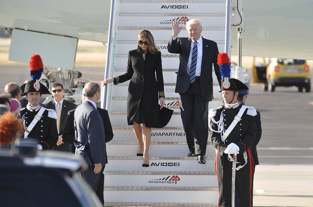 Melania Trump Donald Trump Italy trip