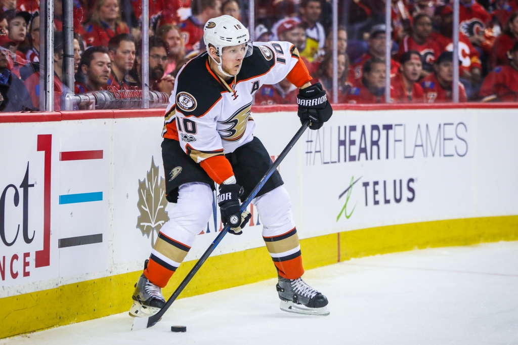 Larsson leads Oilers past Ducks 5-3 in wild series opener