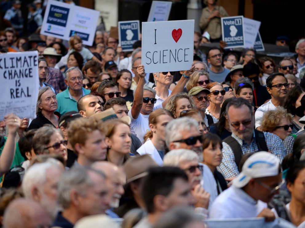 Peter Parks  AFP  Getty Images Supporters of science and research gather for the March for Science protest in Sydney