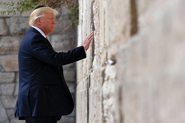 President Trump is the first sitting U.S. president to visit the Western Wall. MANDEL NGAN  AFP  Getty Images