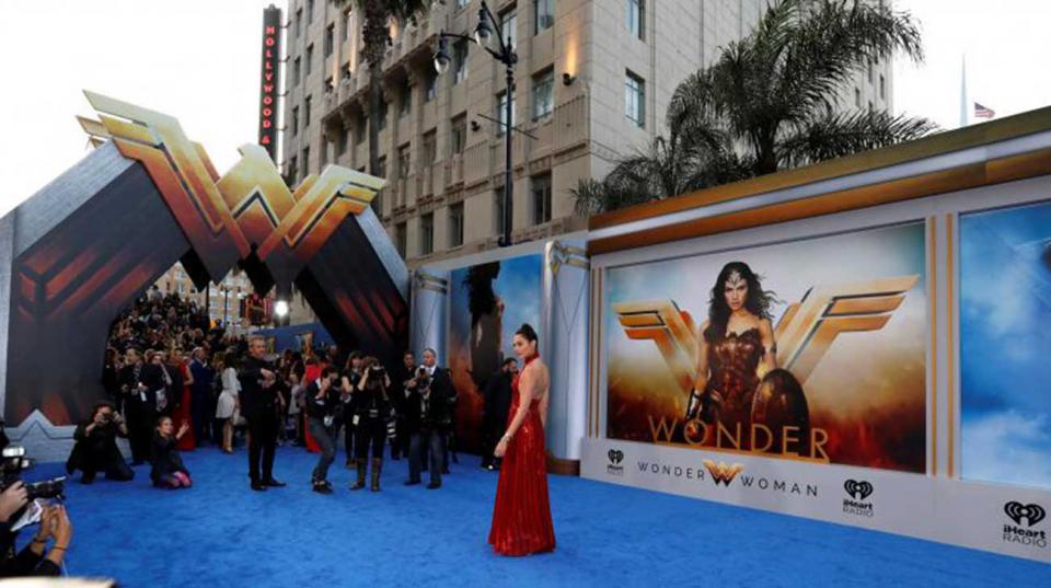 Cast member Gal Gadot poses at the premiere of'Wonder Woman in Los Angeles California U.S