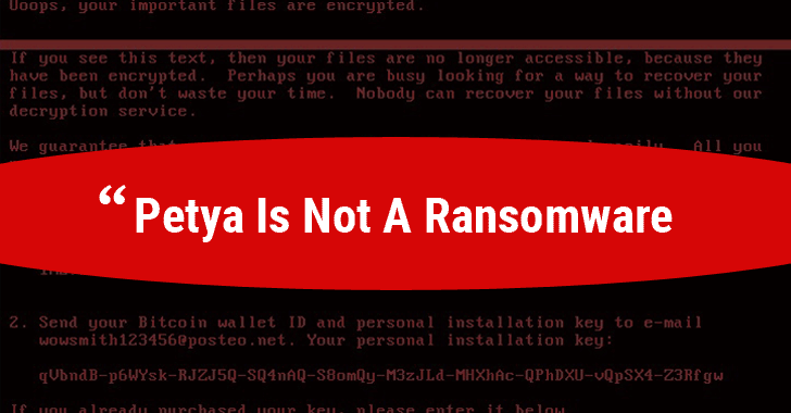 Security researchers: Petya malware was designed to destroy information, not make money