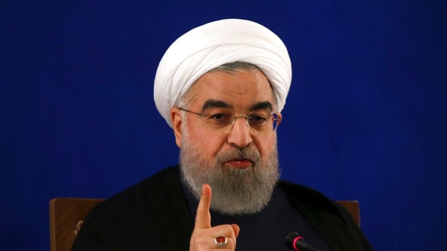 Iranian President Hassan Rouhani gave a press conference in Tehran Iran on Monday where he called relations with the U.S. a'curvy road