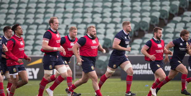 Loading The British and Irish Lions team training session held at QBE Stadium