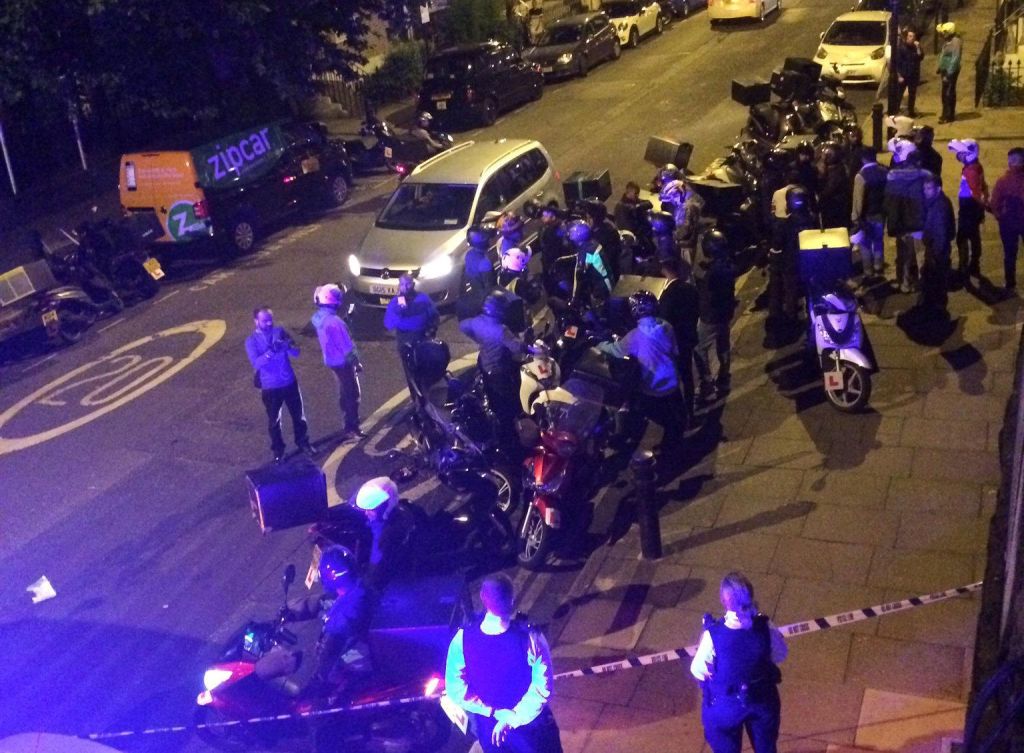 Emergency crews respond to the string of acid attacks in London. SARAH COBBOLD via REUTERS