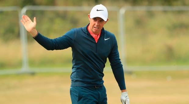 Mixed emotions Rory Mc Ilroy during his practice round