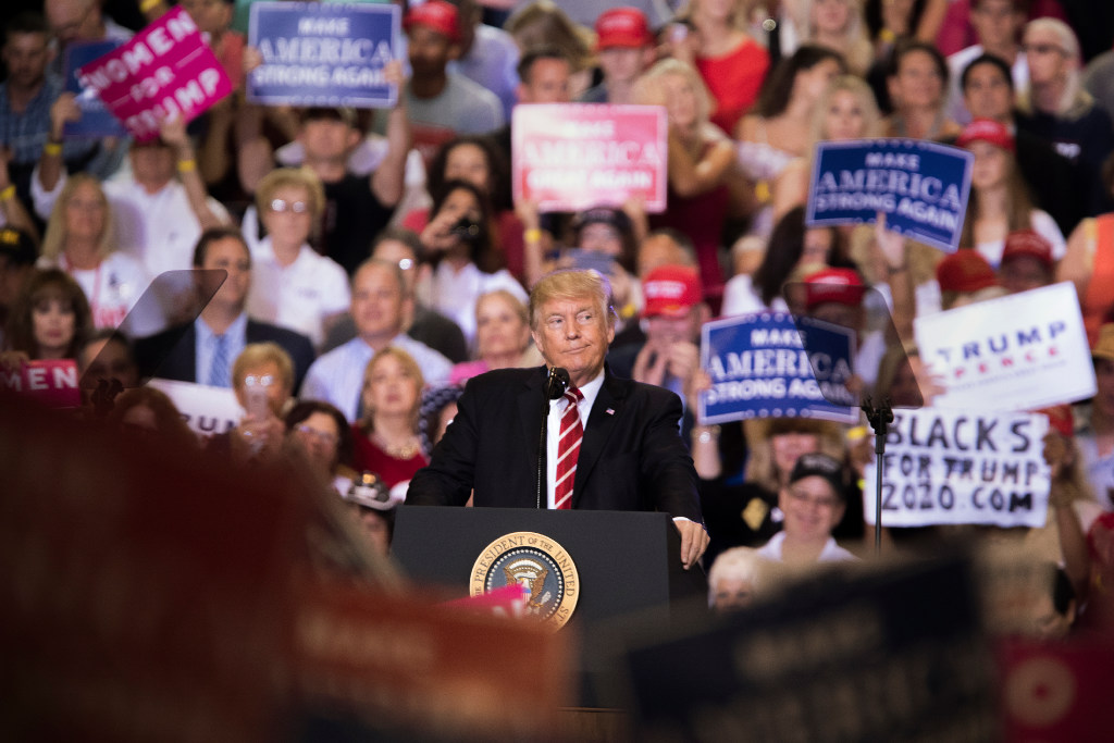 President Donald Trump holds a rally in Phoenix Aug. 22 2017