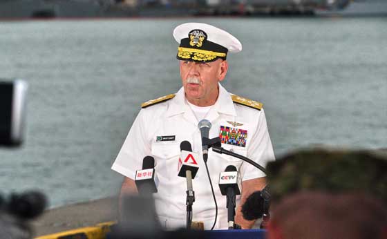 RELIEVED Admiral Scott Swift commander of the US Pacific Fleet. AFP