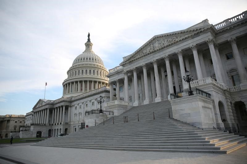 The U.S. Capitol Building is seen shortly before sunset in Washington