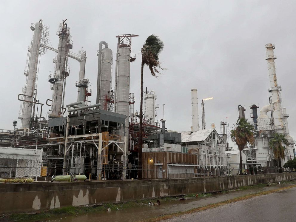 Joe Raedle  Getty Images An oil refinery is seen before the arrival of Hurricane Harvey Aug. 25 2017 in Corpus Christi Texas