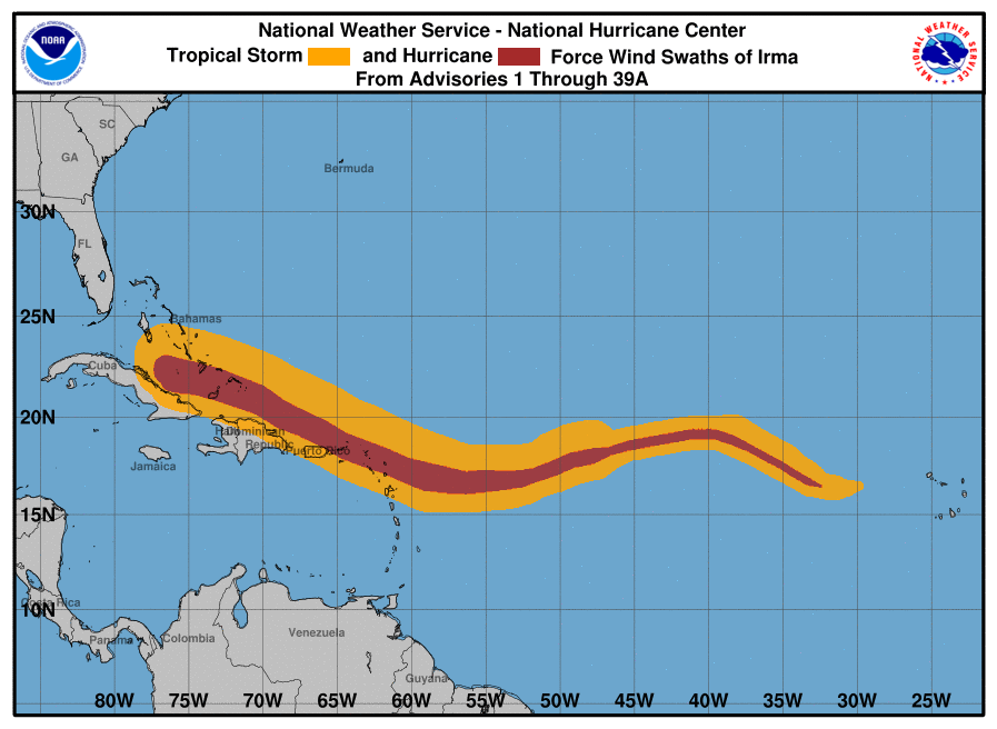 Los vientos del huracán Irma