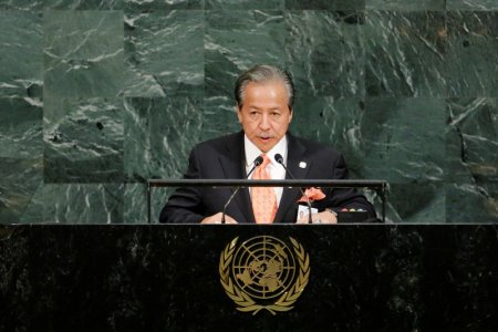 Minister Anifah Aman addresses the 72nd United Nations General Assembly at U.N. headquarters in New York U.S