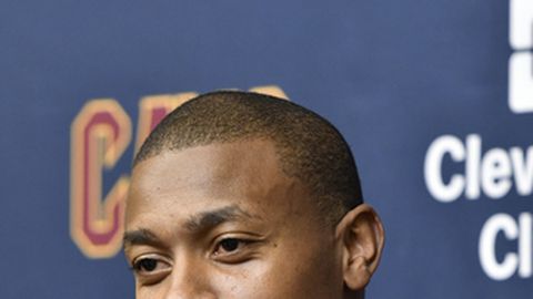 INDEPENDENCE OH- SEPTEMBER 7 Isaiah Thomas #3 of the Cleveland Cavaliers speaks to the media during a press conference at The Cleveland Clinic Courts