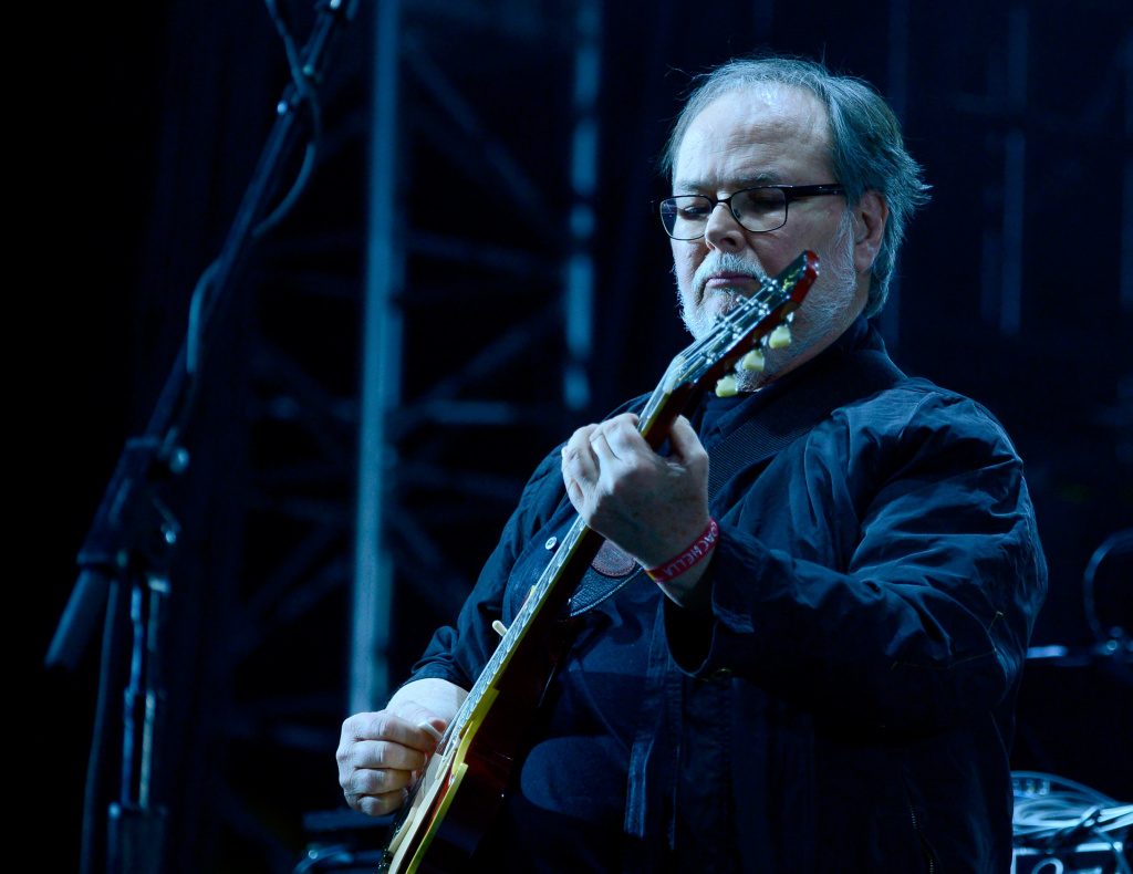 Walter Becker of Steely Dan performs onstage during day 1 of the 2015 Coachella Valley Music & Arts Festival in Indio California