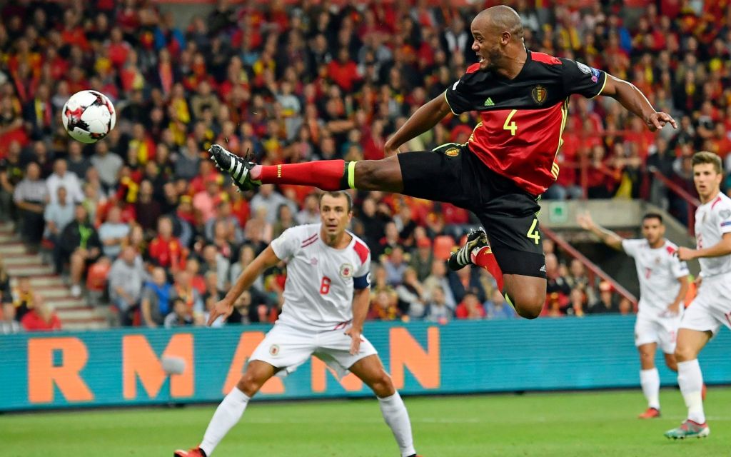 Vincent Kompany suffered a slight twinge while on international duty