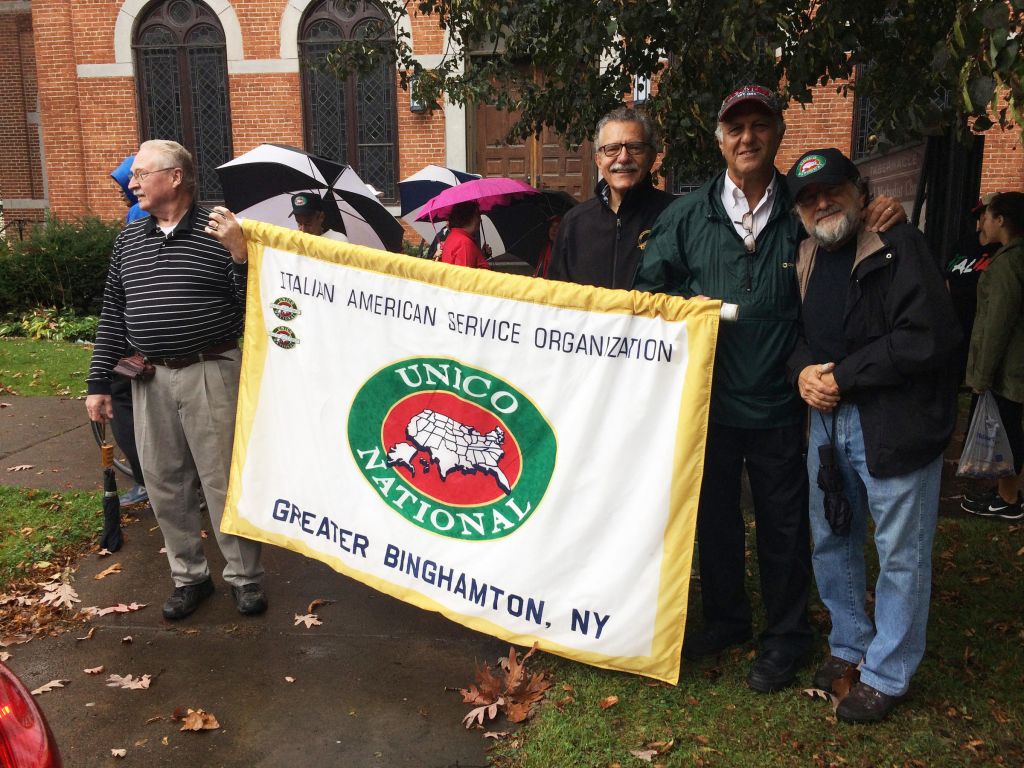 Joe Doolittle right stands next to Mike Marinaccio the president of their organization UNICO