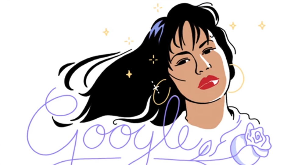 Selena Quintanilla dubbed the Queen of Tejano music is honored in a Google Doodle Tuesday