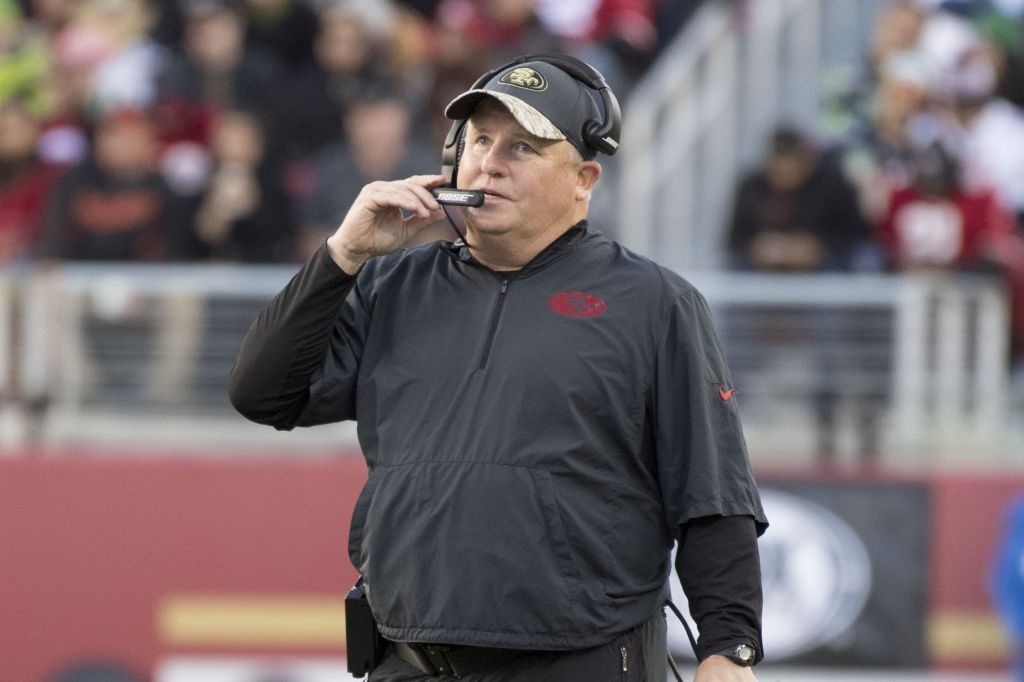 Santa Clara CA USA San Francisco 49ers head coach Chip Kelly looks on during the fourth quarter against the Seattle Seahawks at Levi's Stadium. The Seahawks defeated the 49ers 25-23. Mandatory Credit Kyle Terada-USA TODAY Sports