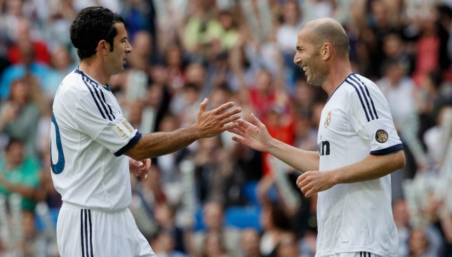 Former team-mates and close friends Figo and Zidane