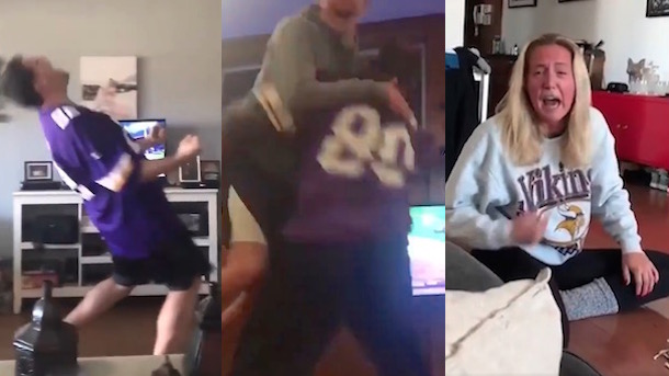 Compilation Vikings Fans Reactions Minneapolis Miracle Minneapolis Miracle Reaction Video