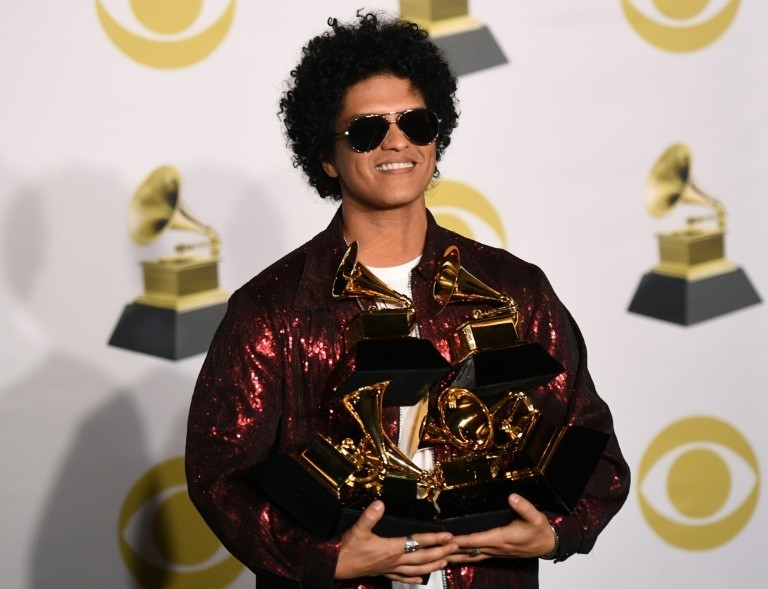 Bruno Mars bags six awards in divisive Grammy glory