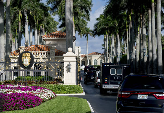 ASSOCIATED PRESS           A motorcade carrying President Donald Trump arrived at Trump International Golf Club in West Palm Beach Fla. today