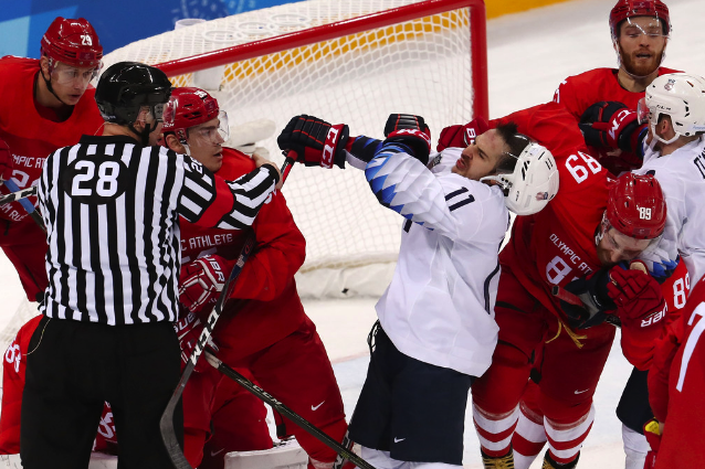 Russians Defeat US In Men's Olympic Hockey; OAR Women Win