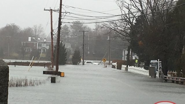 Boston streets flooding as second nor'easter in two months pounds city