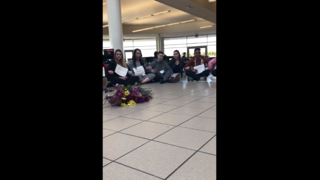 Pa. students serve detention for school walkout by wearing Parkland victims’ names locking arms