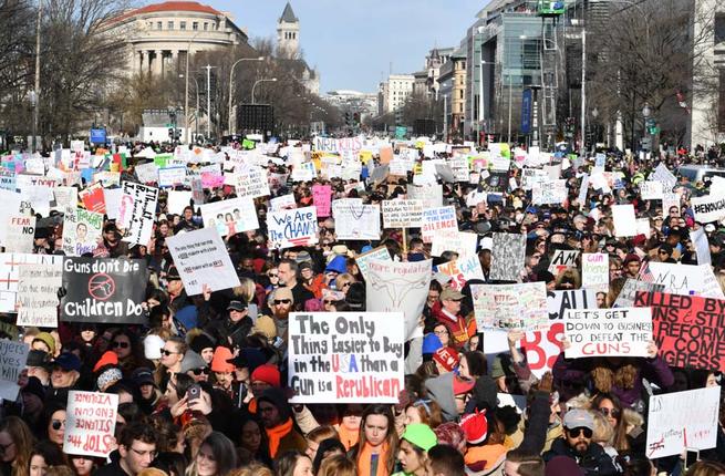 Thousands have urged gun control across US and Canada regions during the'March For Our Lives