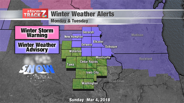 Winter Weather Advisory Monday